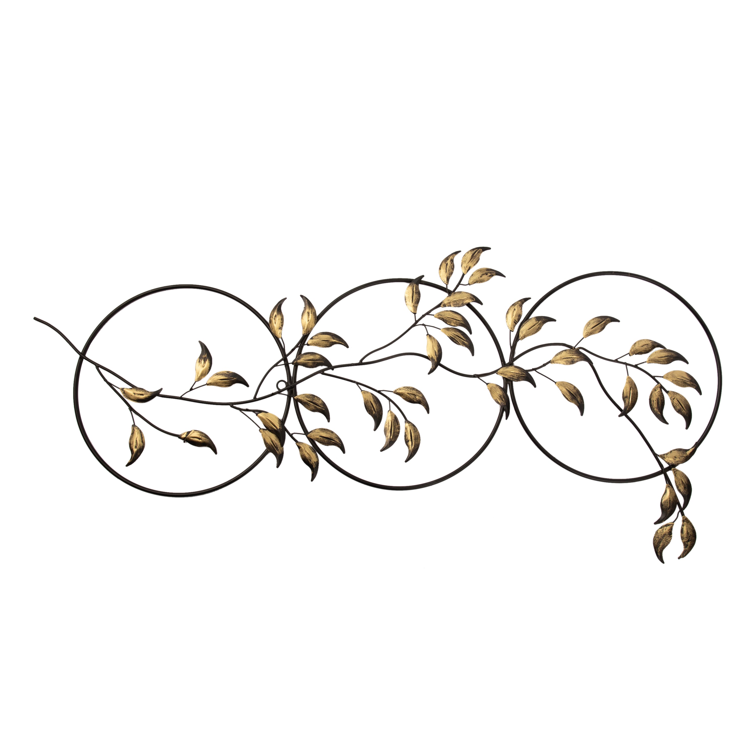 Golden Leaf Metal Wall Art