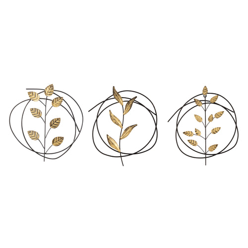 Botanical Leaf Metal Wall Art Set