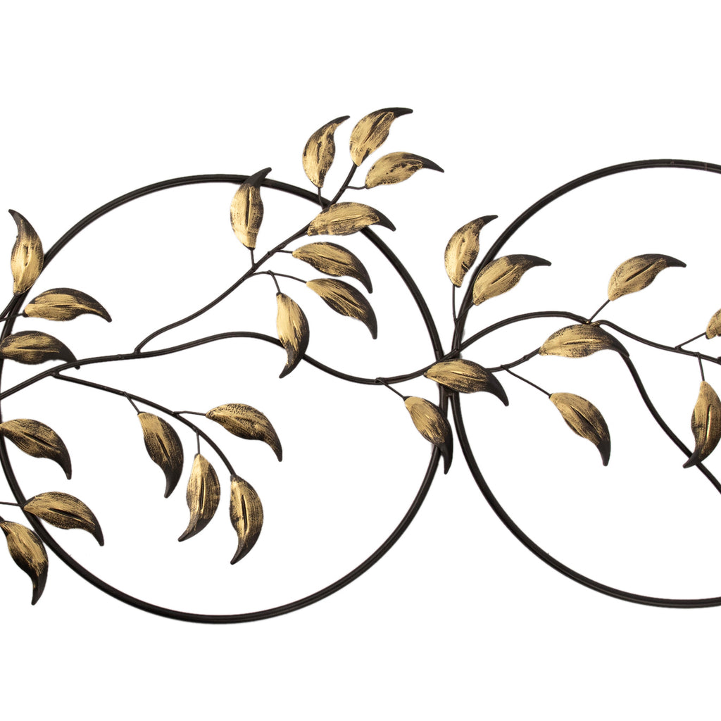 Golden Leaf Metal Wall Art