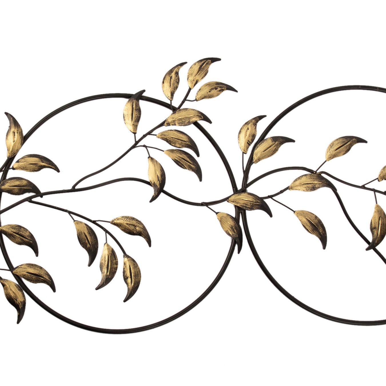 Golden Leaf Metal Wall Art