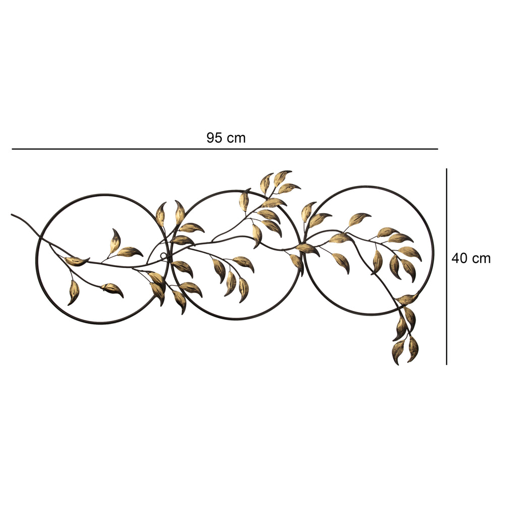 Golden Leaf Metal Wall Art