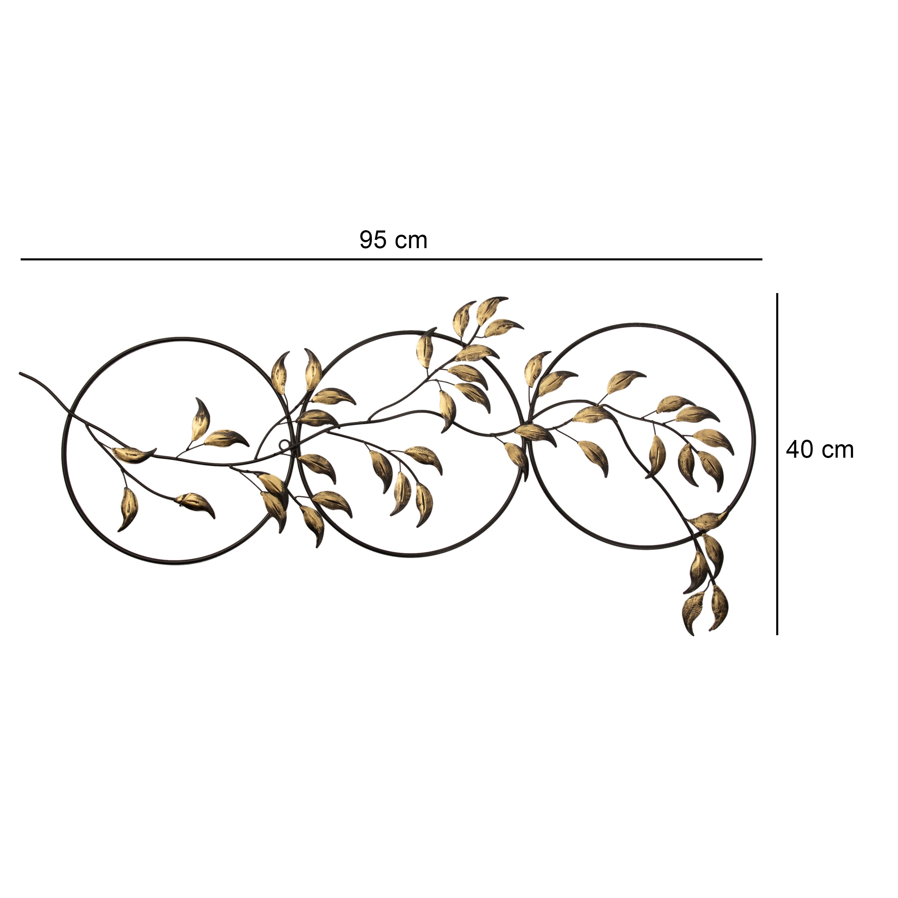 Golden Leaf Metal Wall Art