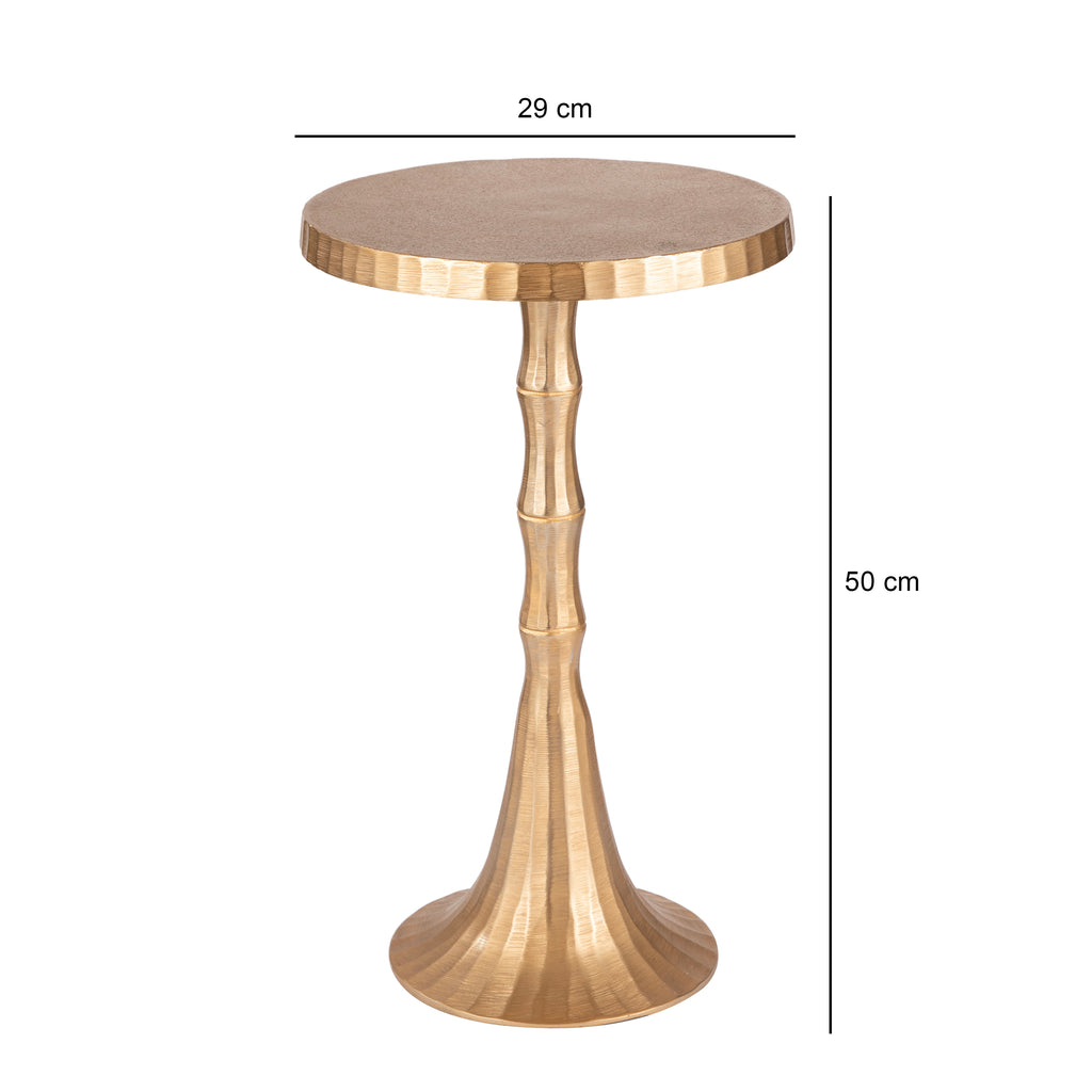 Textured Pedestal End Table