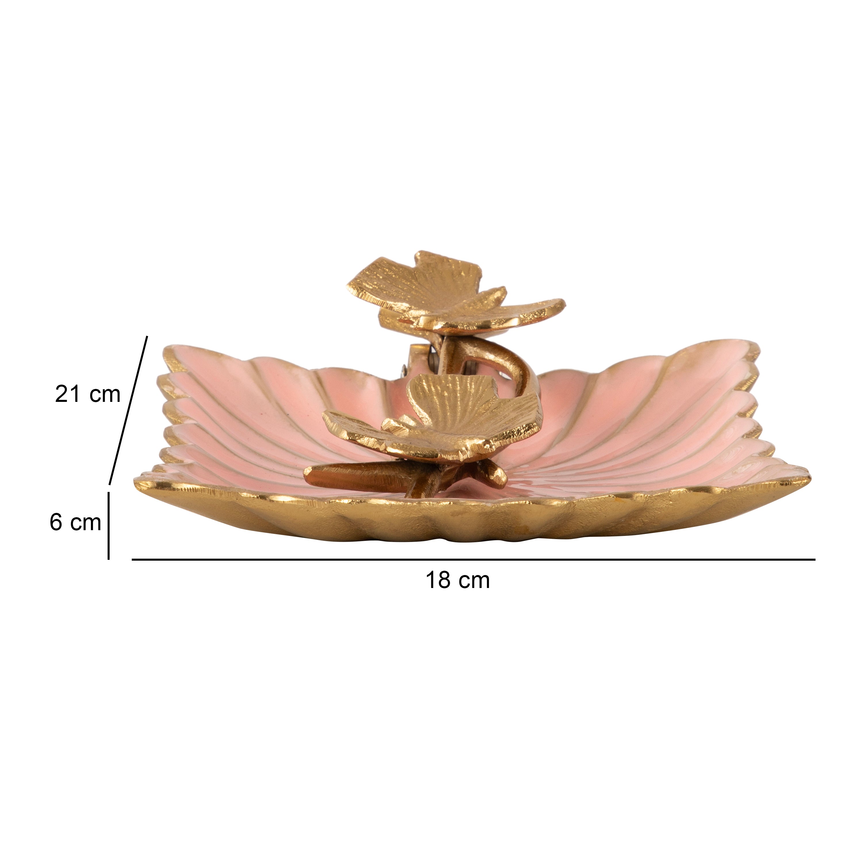Blush Butterfly Decorative Tray
