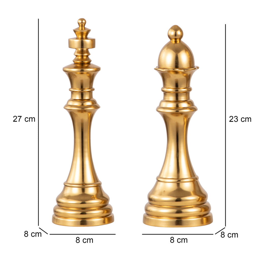 Royal Gold Chess Piece Décor Set Small