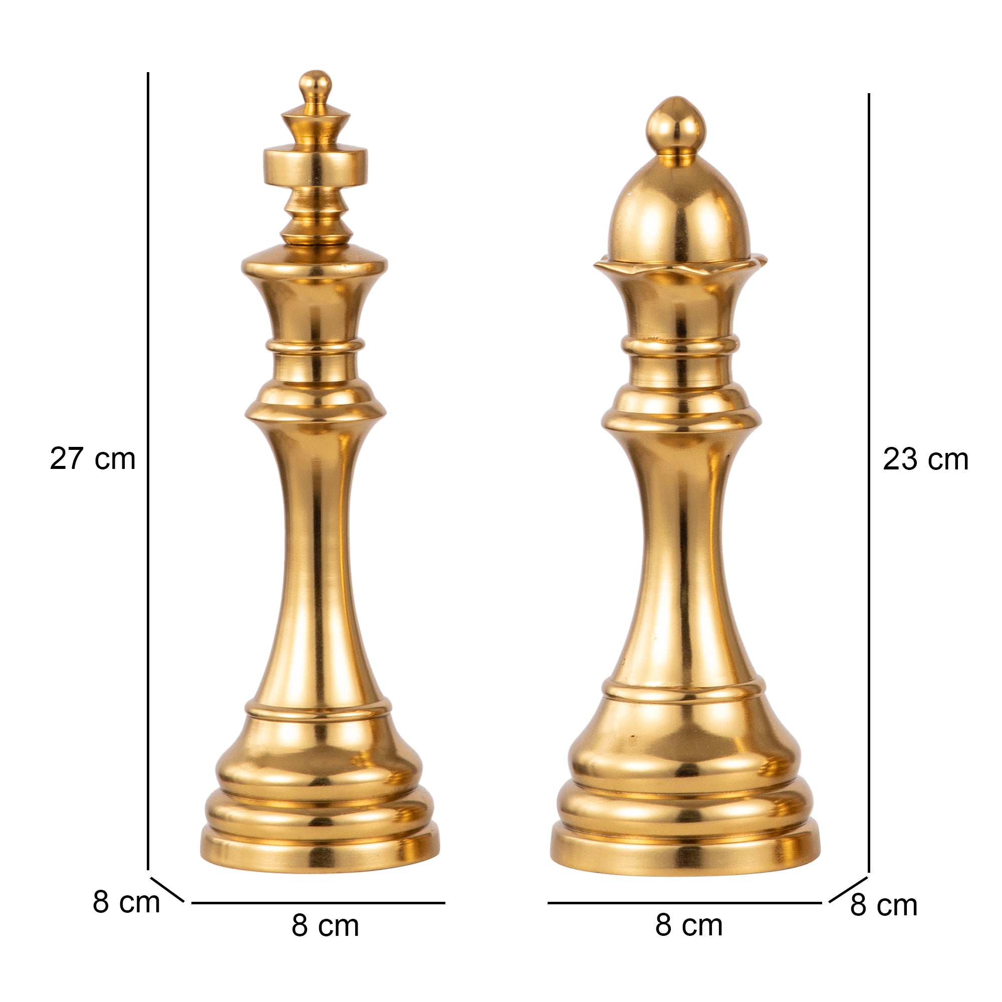 Royal Gold Chess Piece Décor Set Small