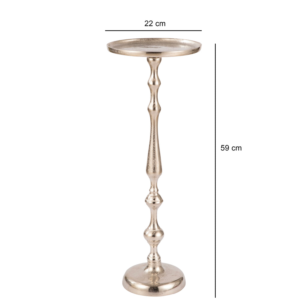 Antique Silver Pedestal Side Table