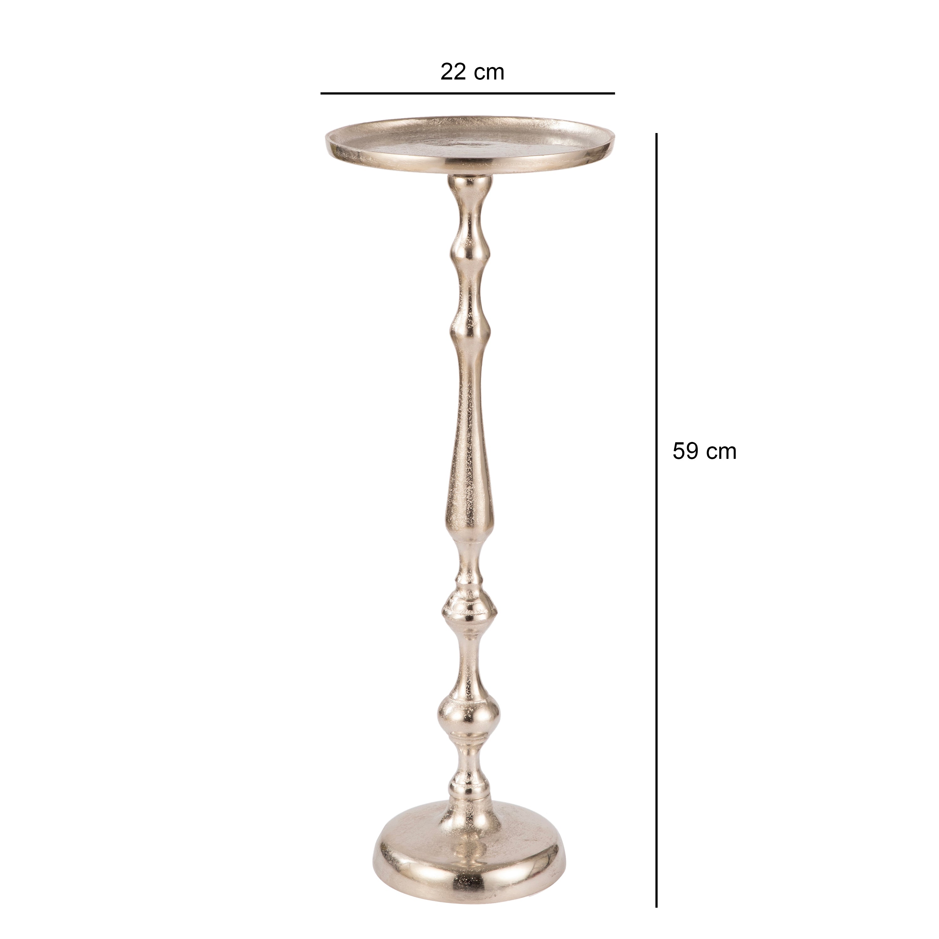 Antique Silver Pedestal Side Table