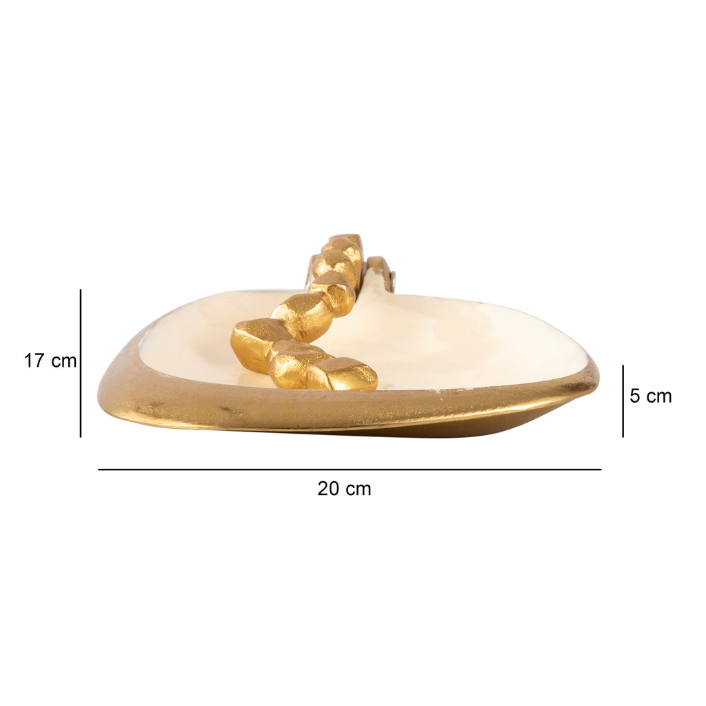 Aurora Gold Glass Serving Tray