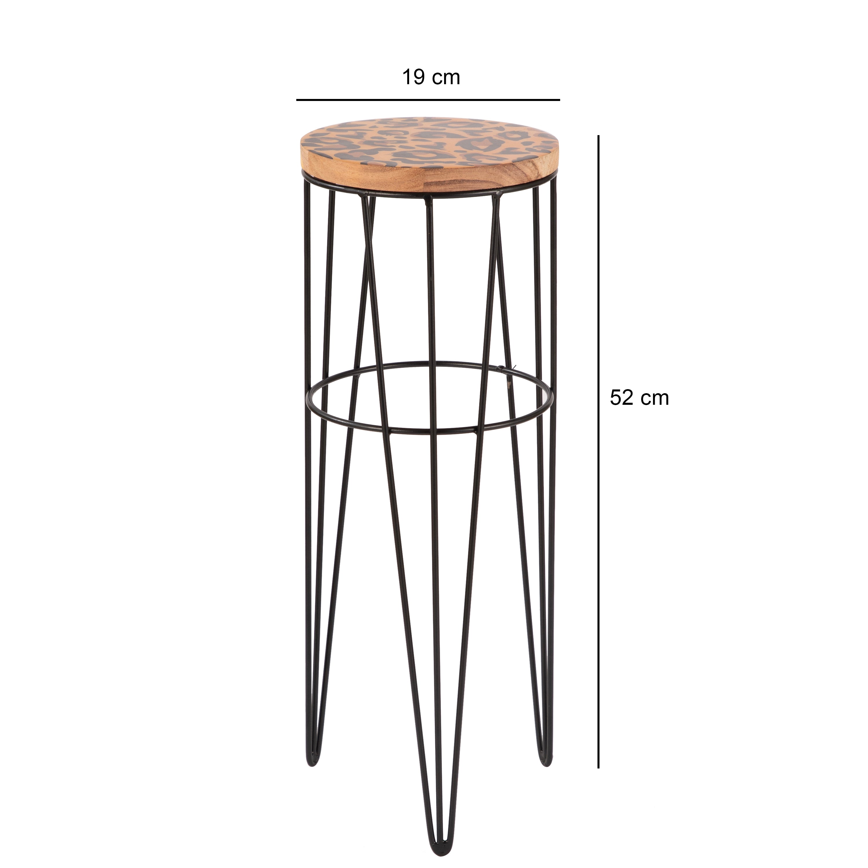 Leopard Print Accent Side Table