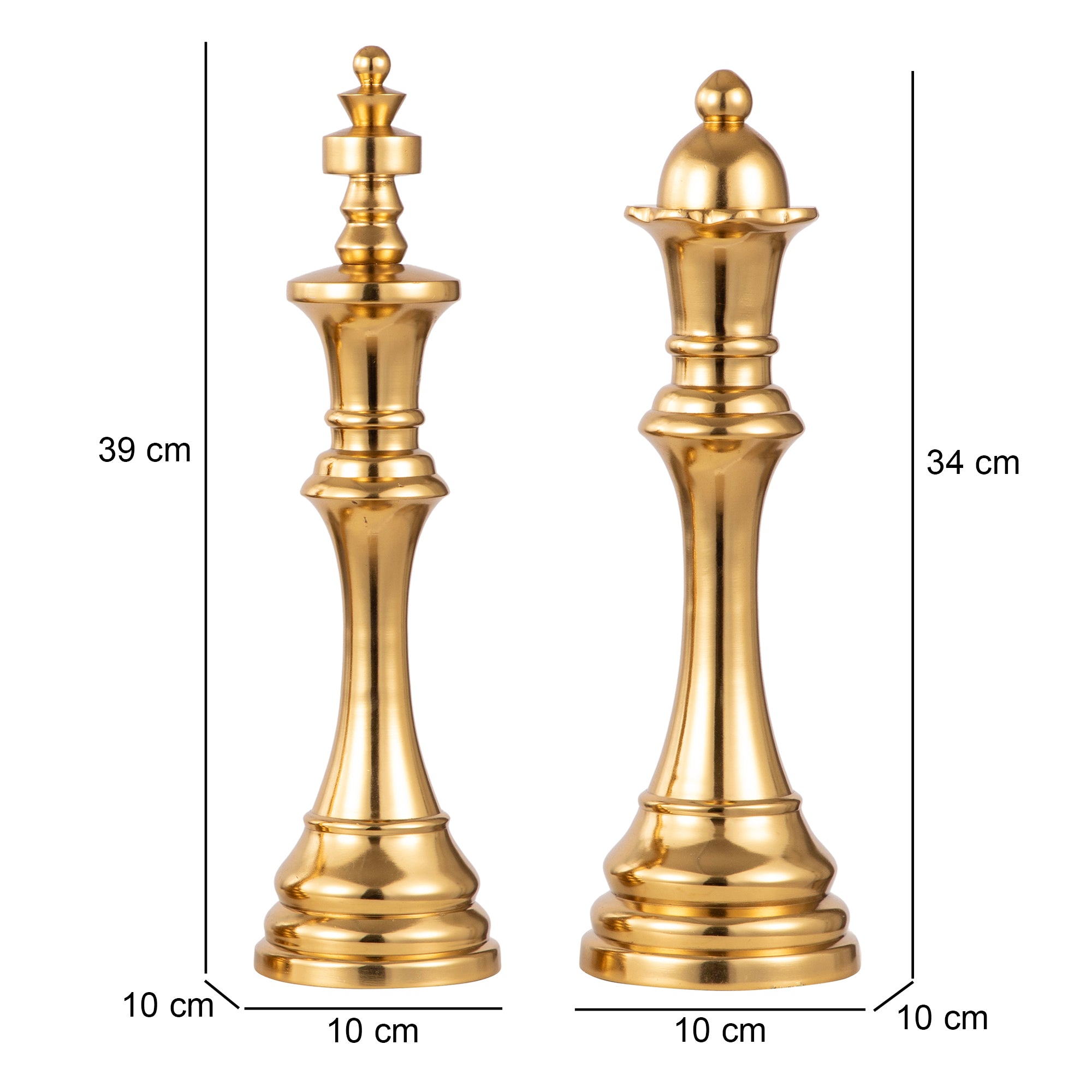 Royal Gold Chess Piece Décor Set Large