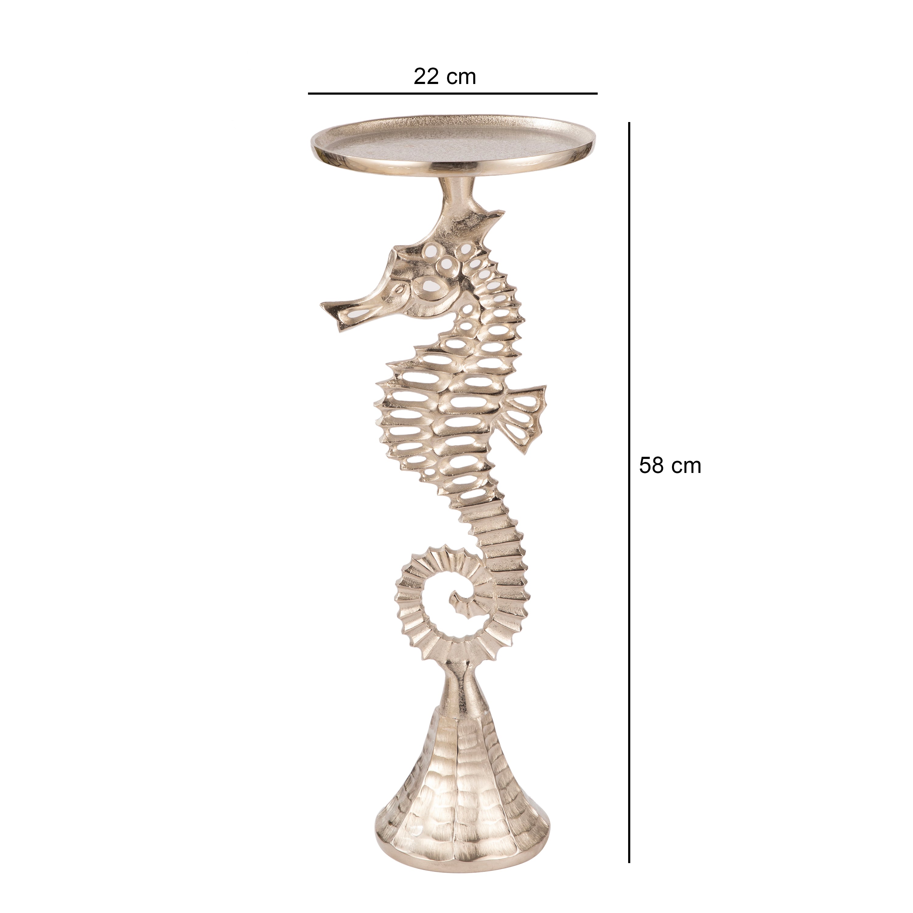 Coastal Seahorse Accent Side Table