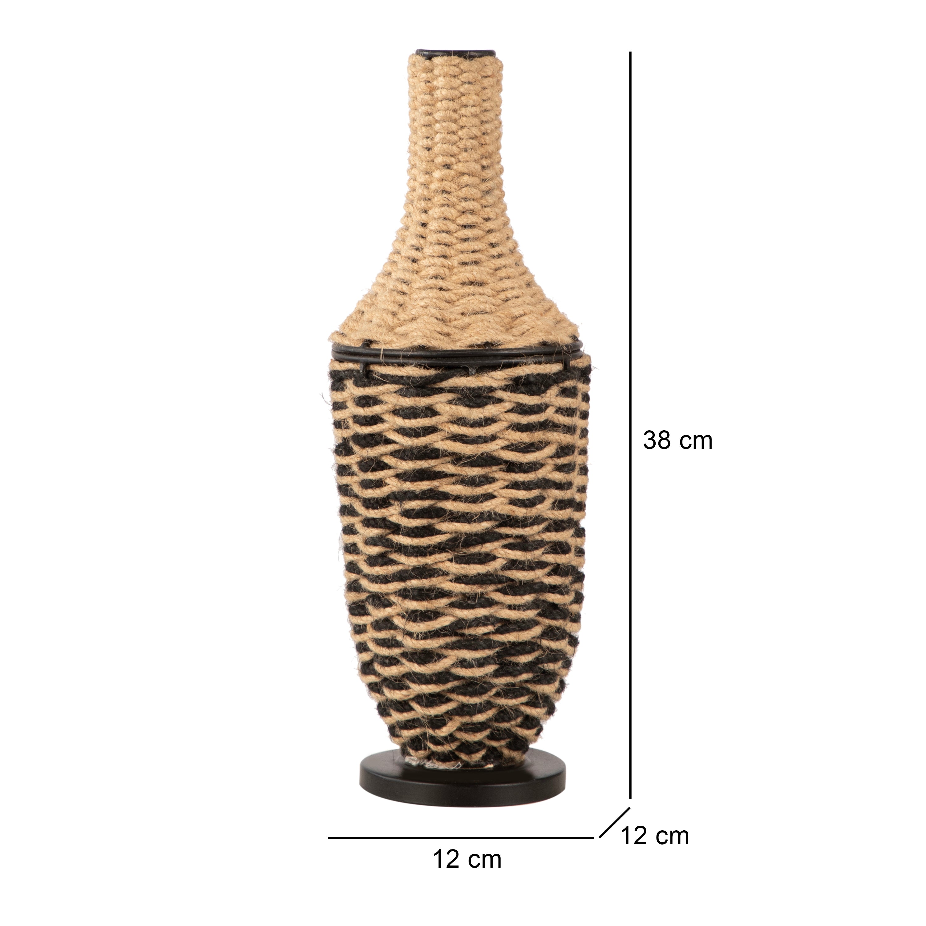 Dual Tone Jute Designer Vase