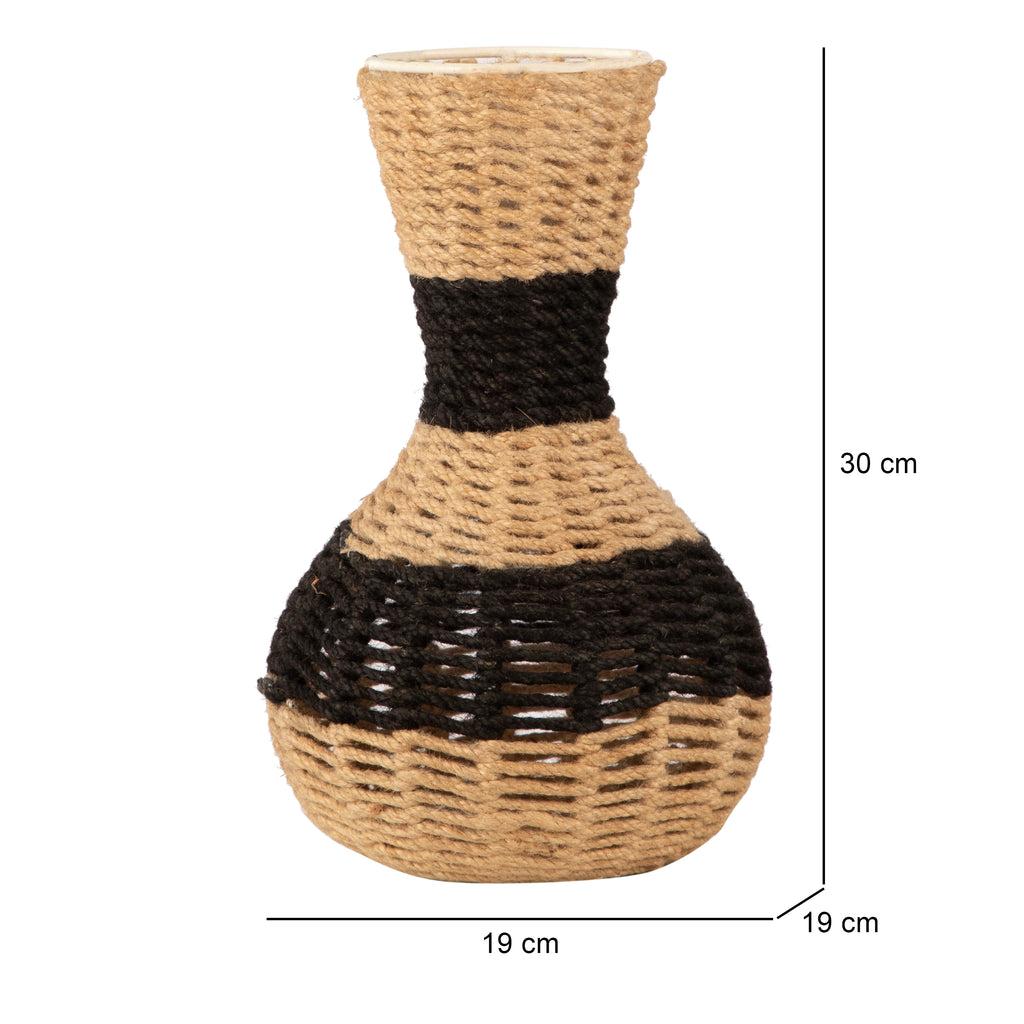 Jute Round Base Decorative Vase