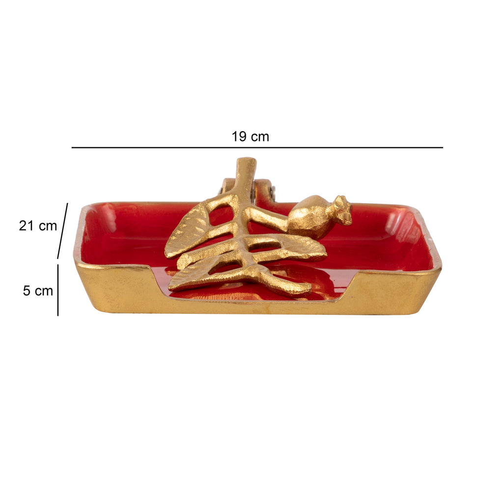Botanical Gold Napkin Holder Tray
