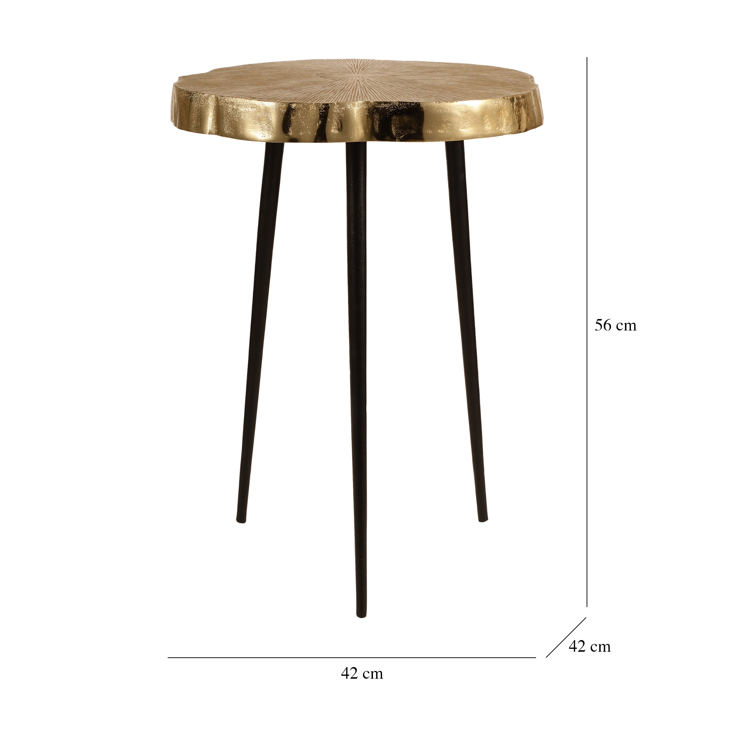 Hammered Gold Side Table