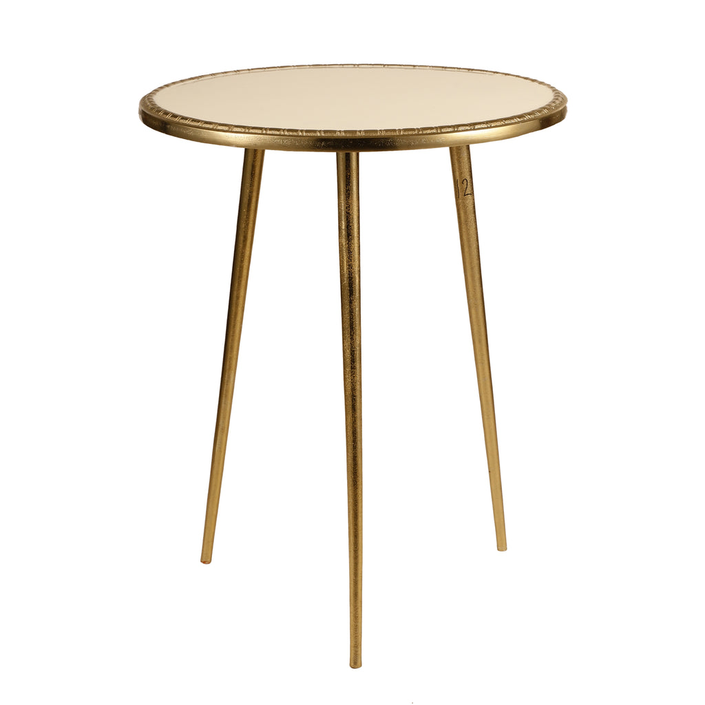 White Gloss Round Side Table
