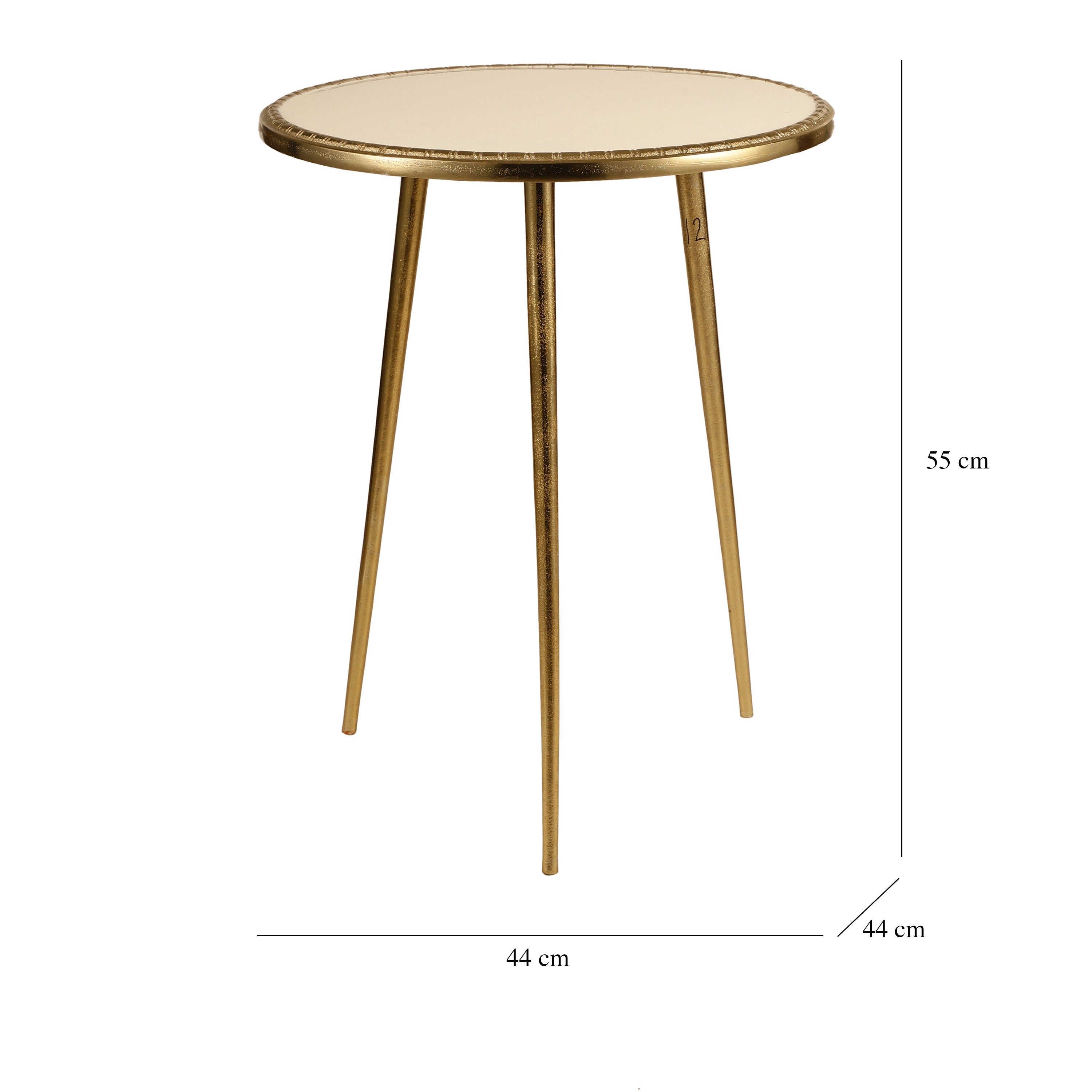 White Gloss Round Side Table