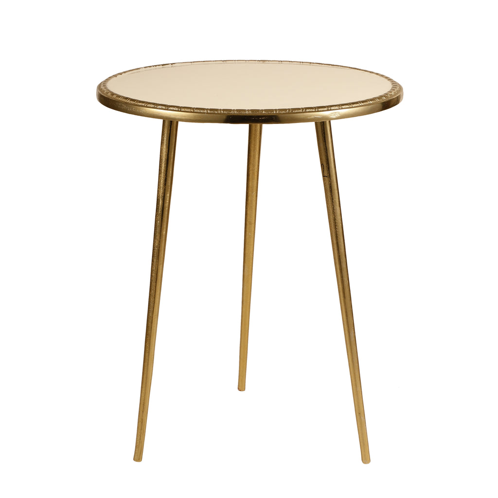 White Gloss Round Side Table