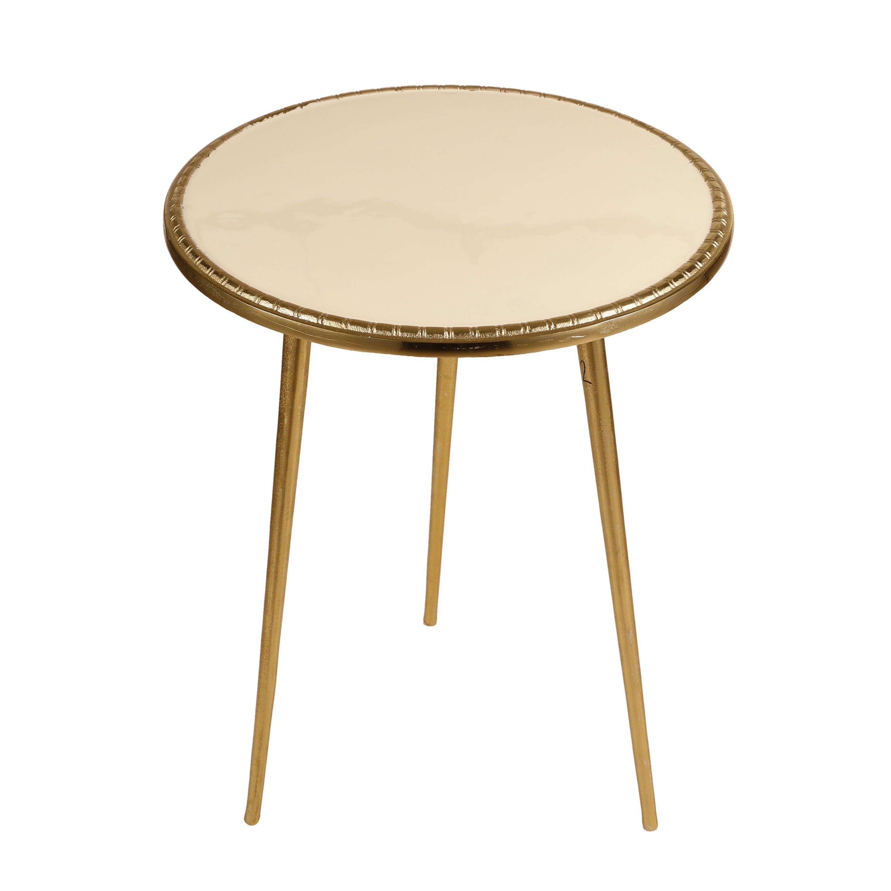 White Gloss Round Side Table