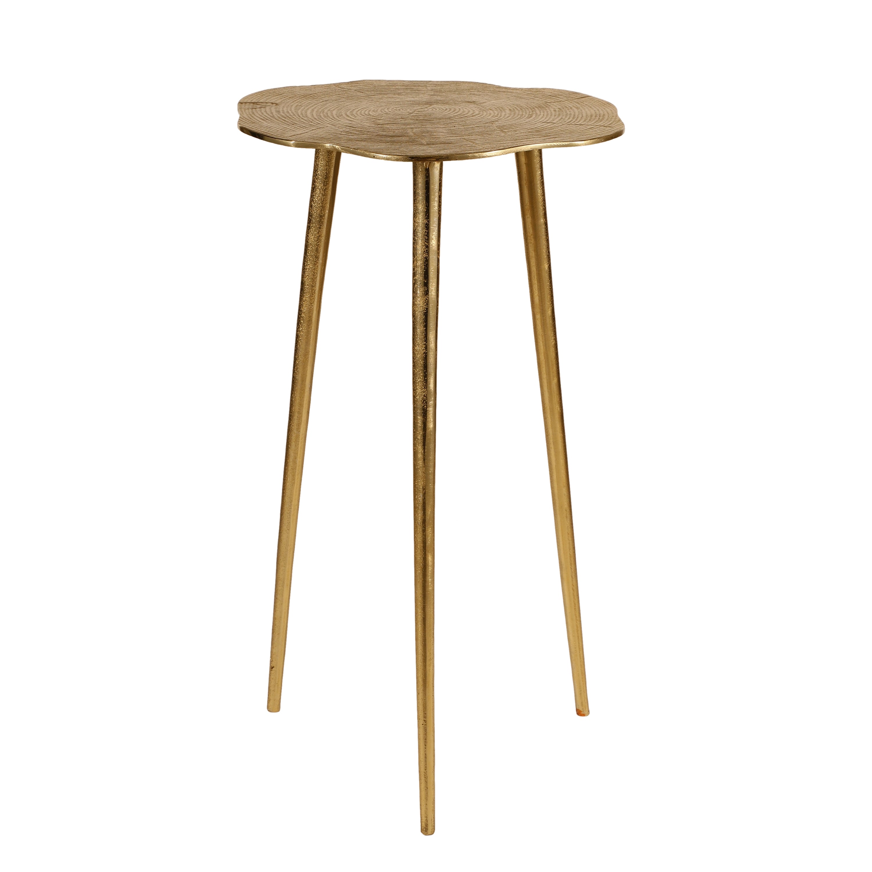 Floral Edge Gold Side Table