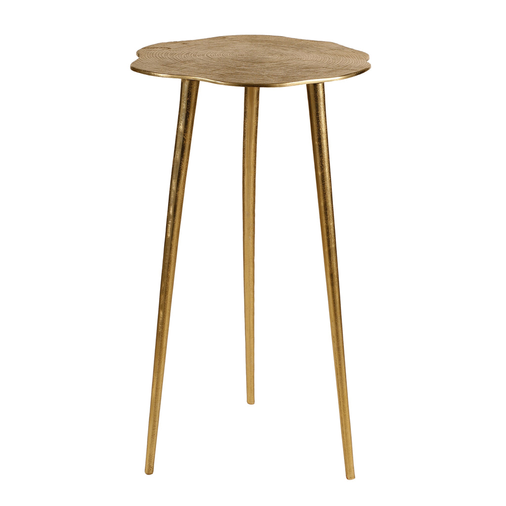 Floral Edge Gold Side Table