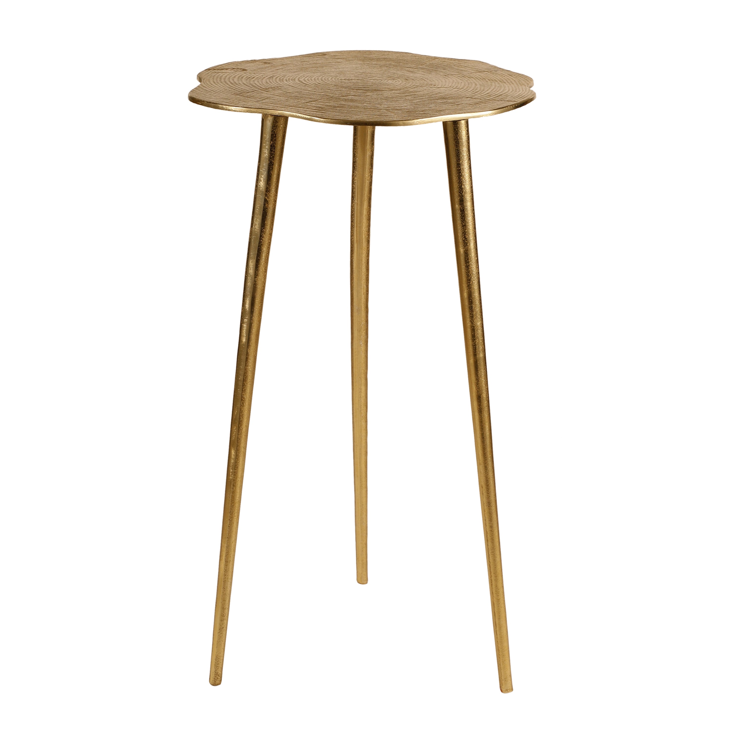 Floral Edge Gold Side Table