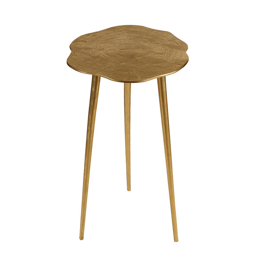 Floral Edge Gold Side Table