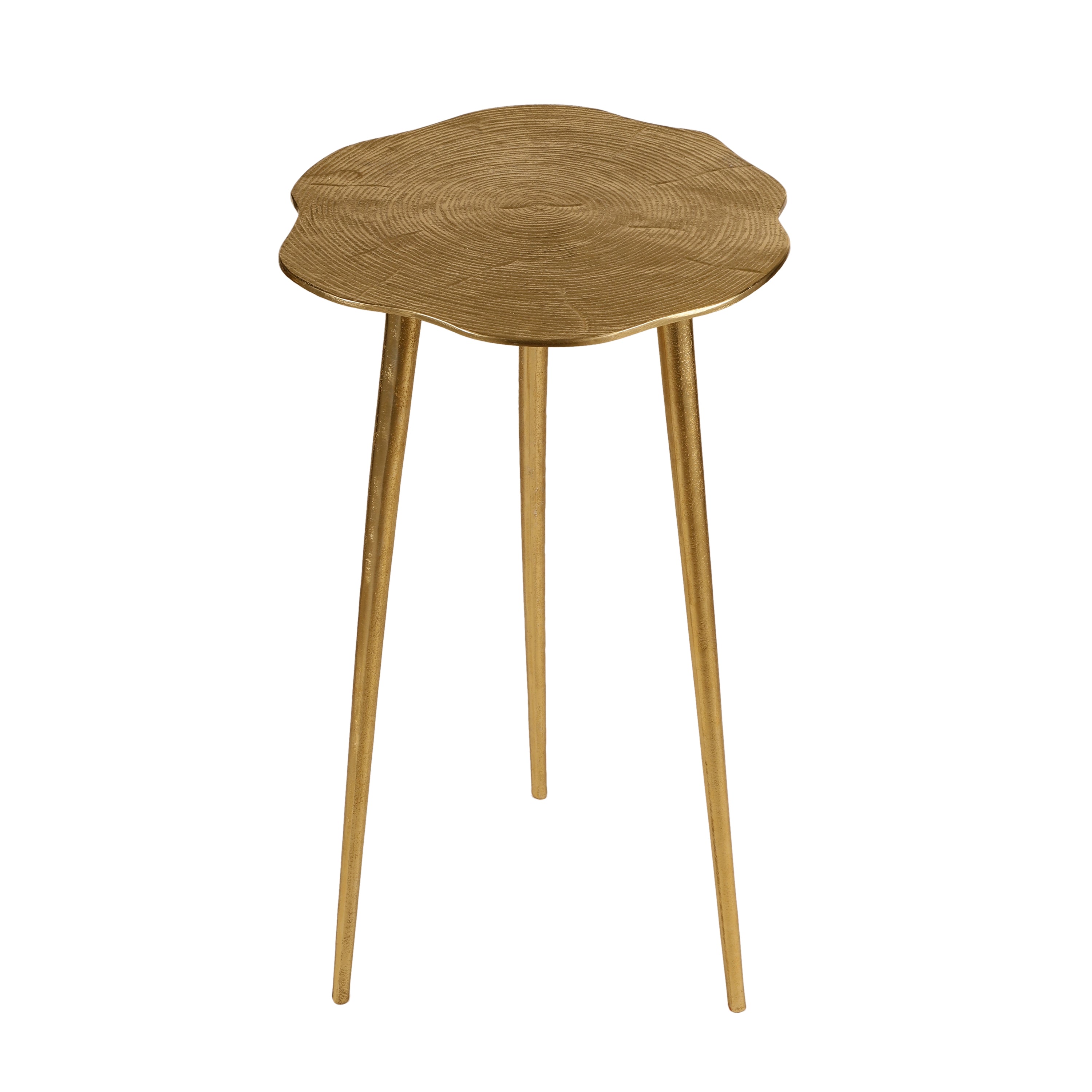 Floral Edge Gold Side Table