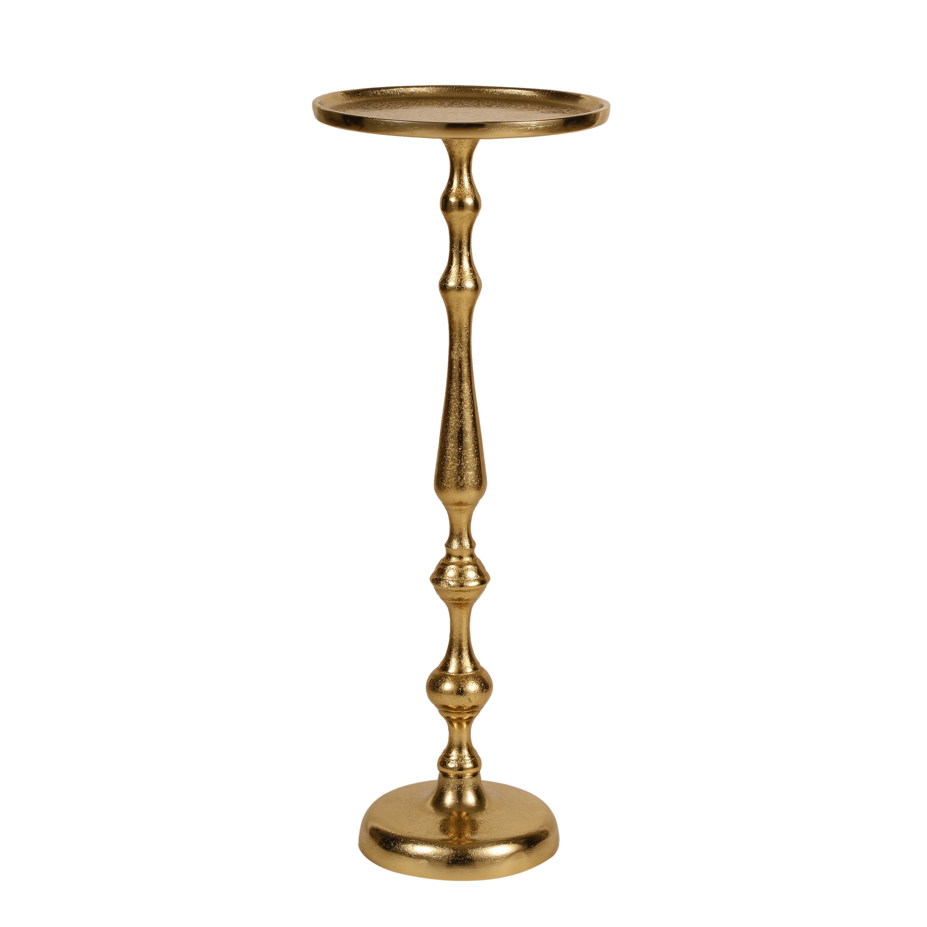 Vintage Gold Pedestal Side Table
