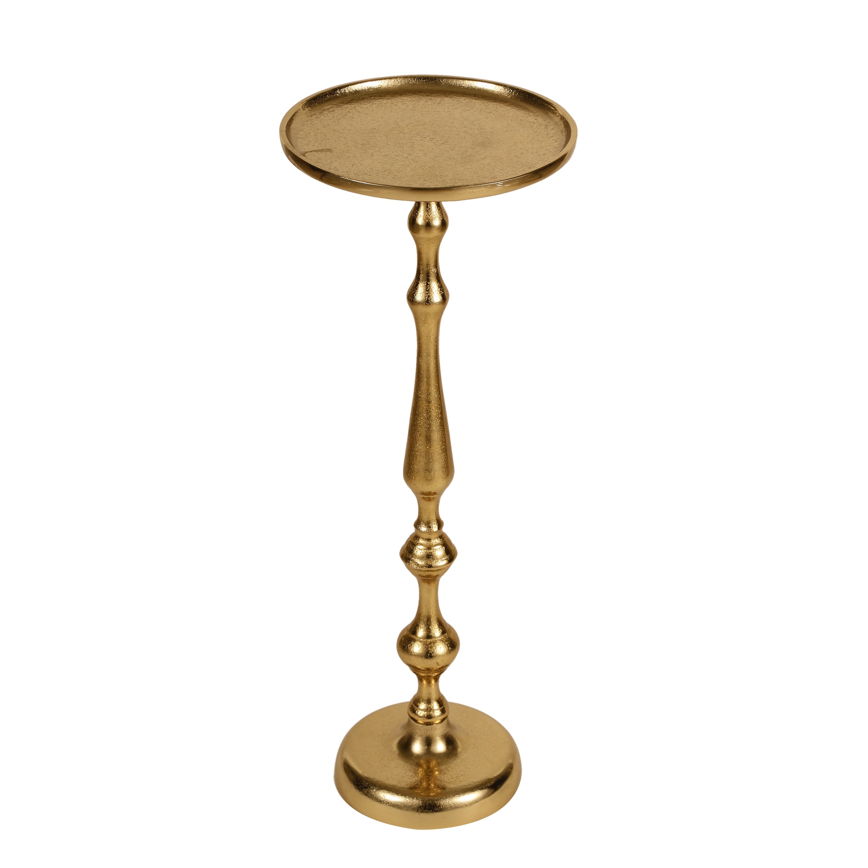 Vintage Gold Pedestal Side Table