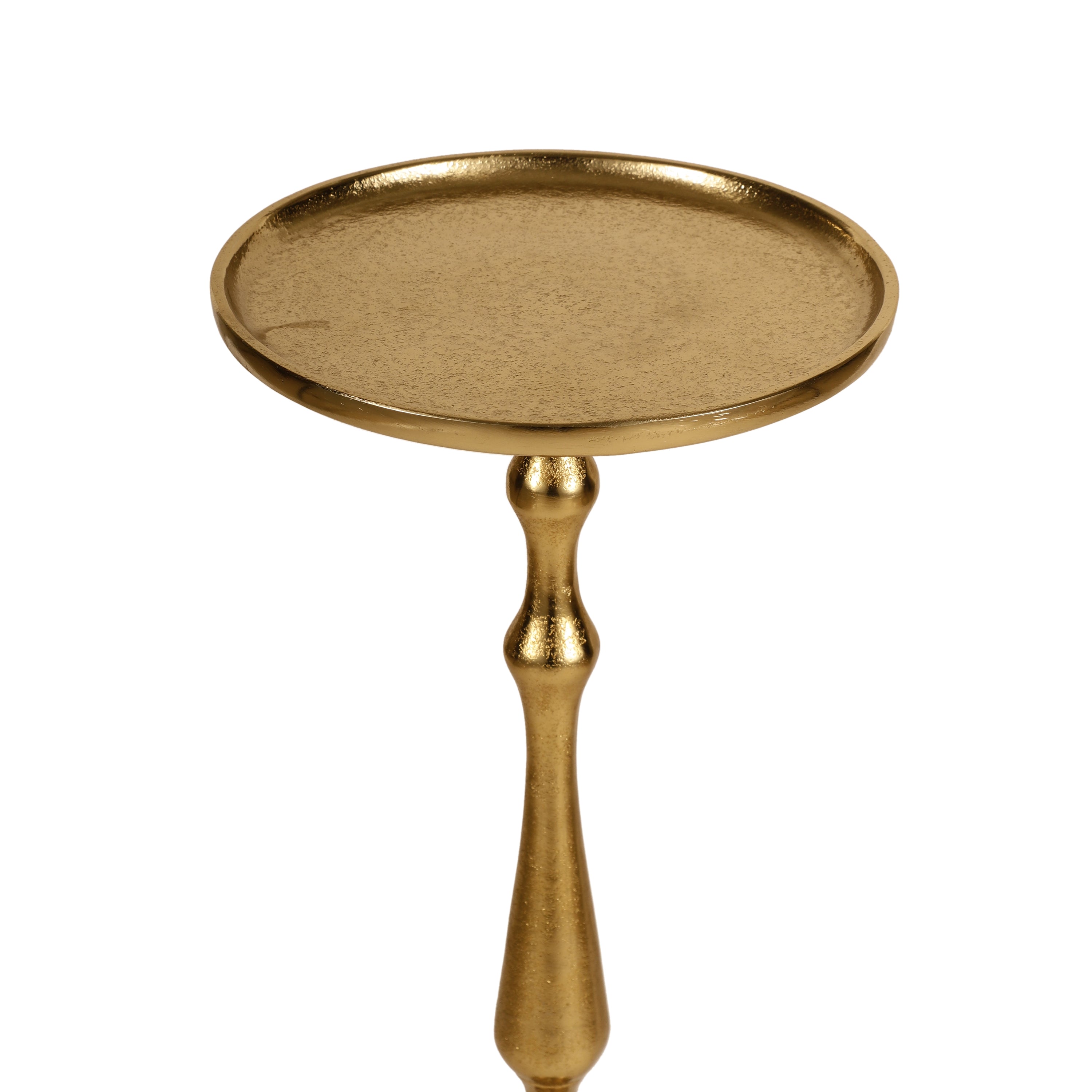 Vintage Gold Pedestal Side Table