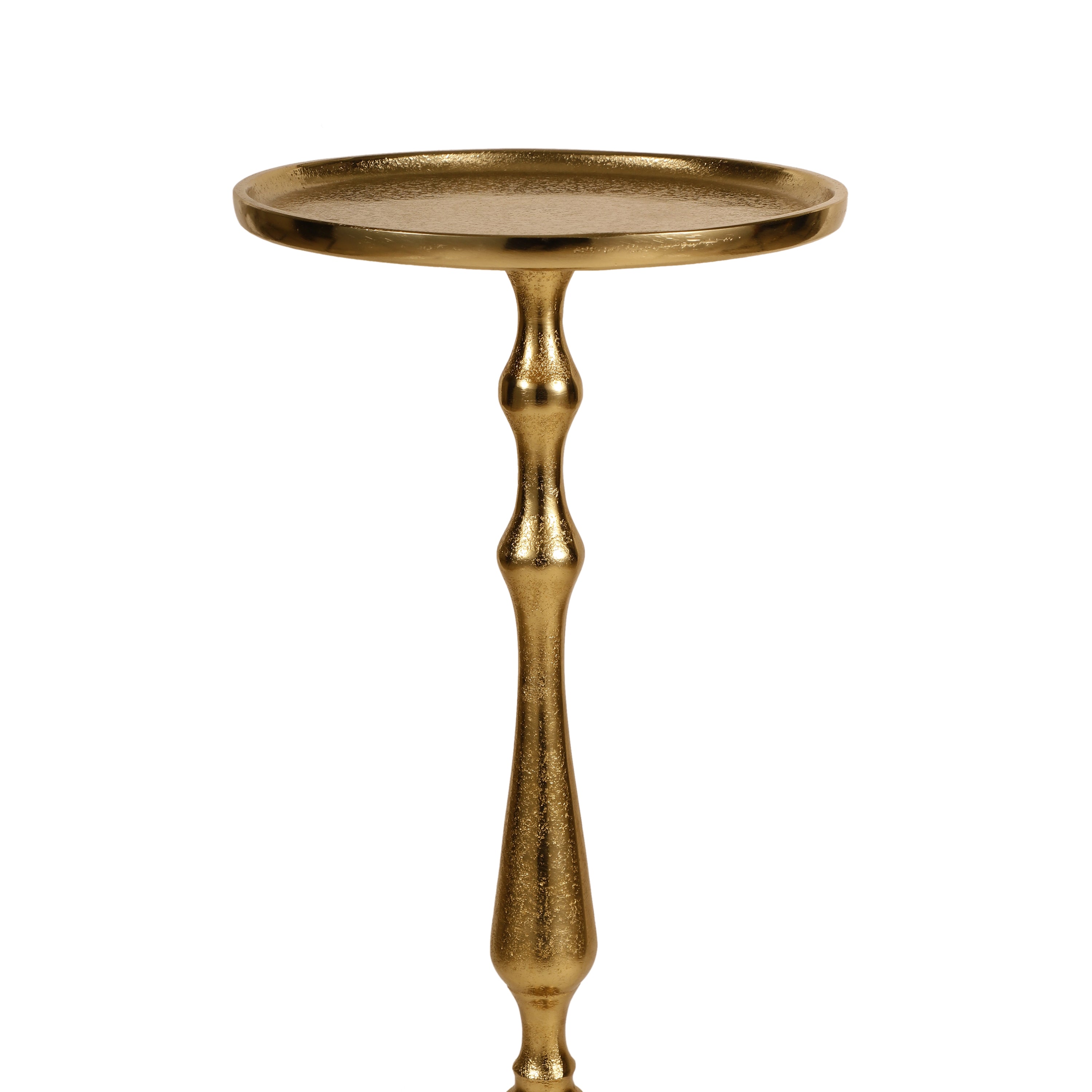Vintage Gold Pedestal Side Table