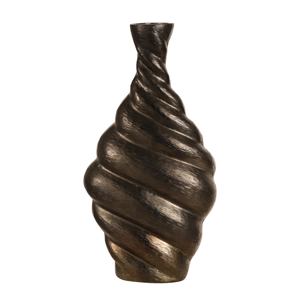 Twisted Black Sculptural Vase