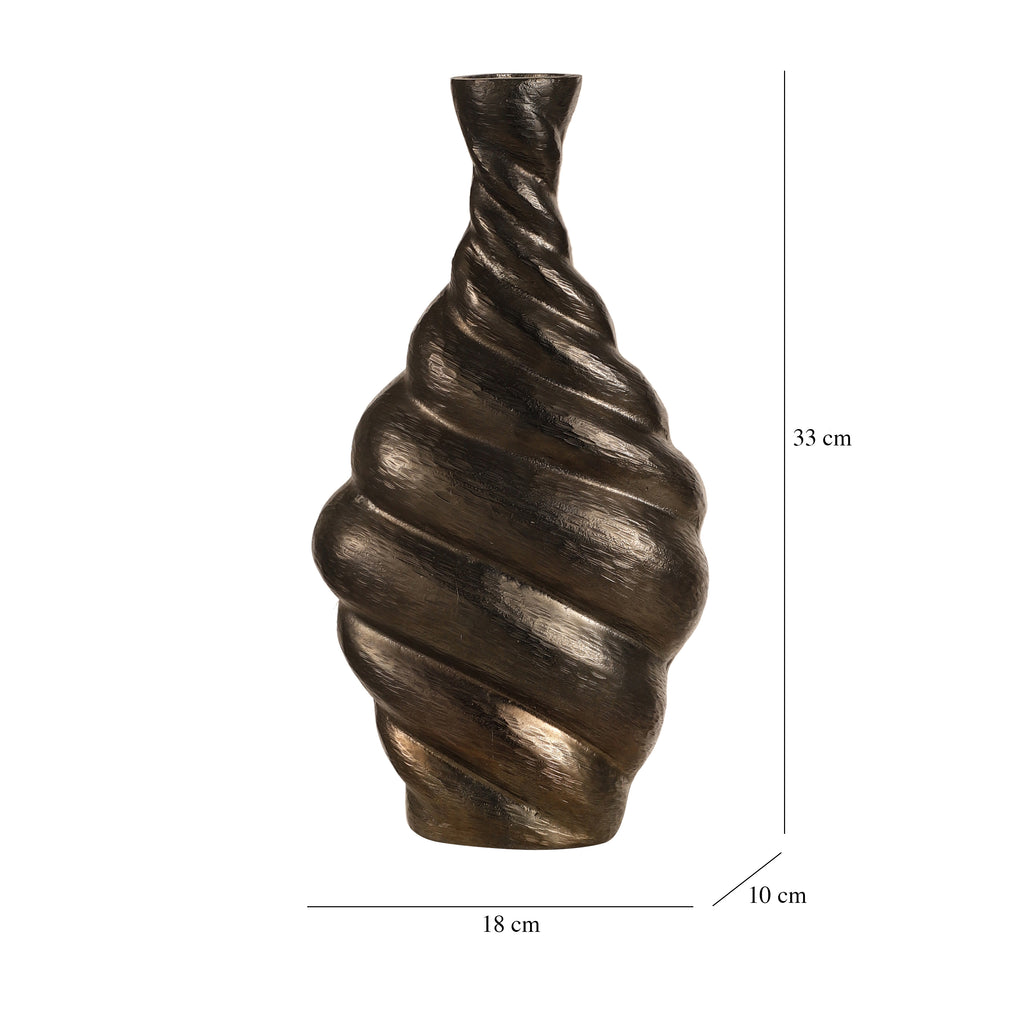Twisted Black Sculptural Vase