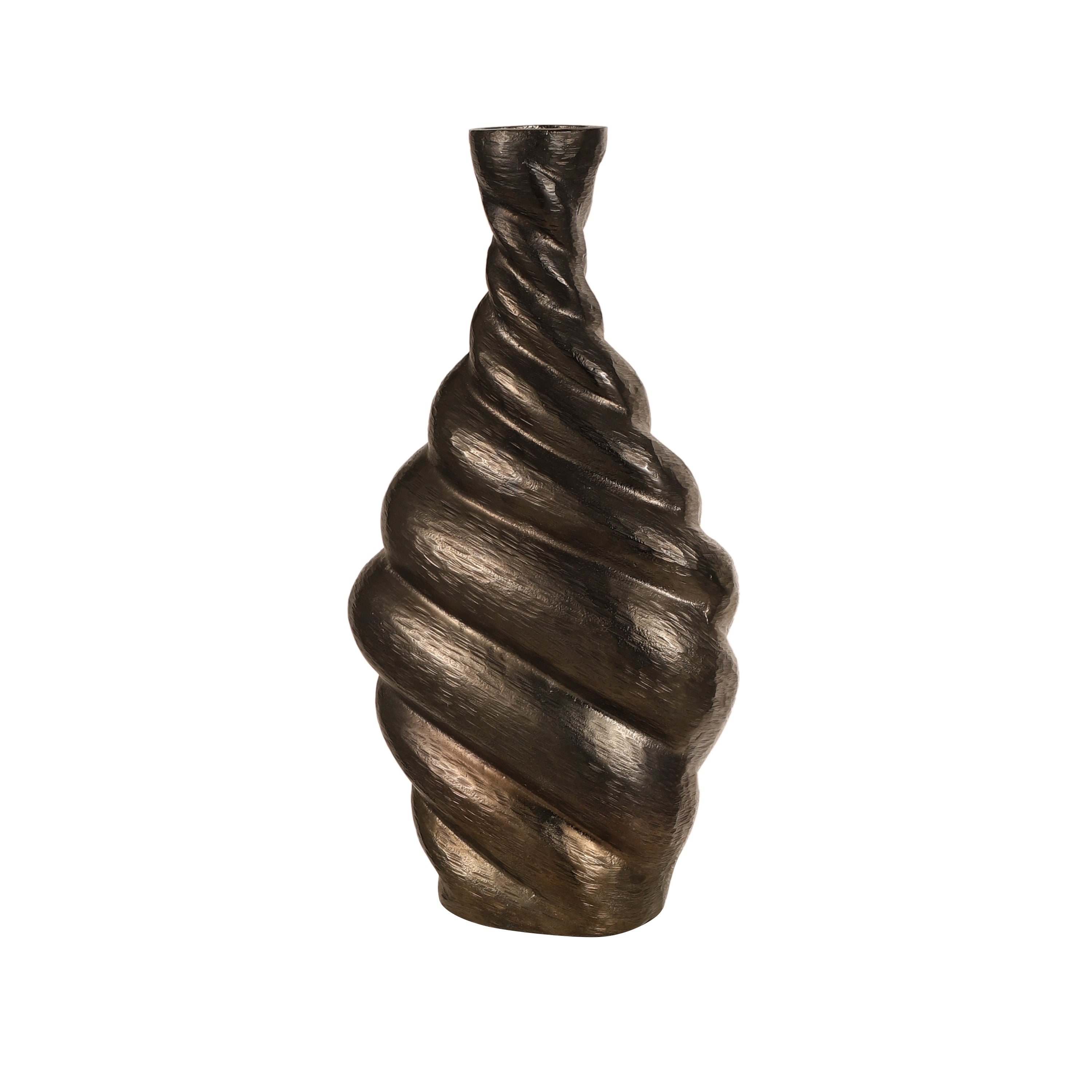 Twisted Black Sculptural Vase