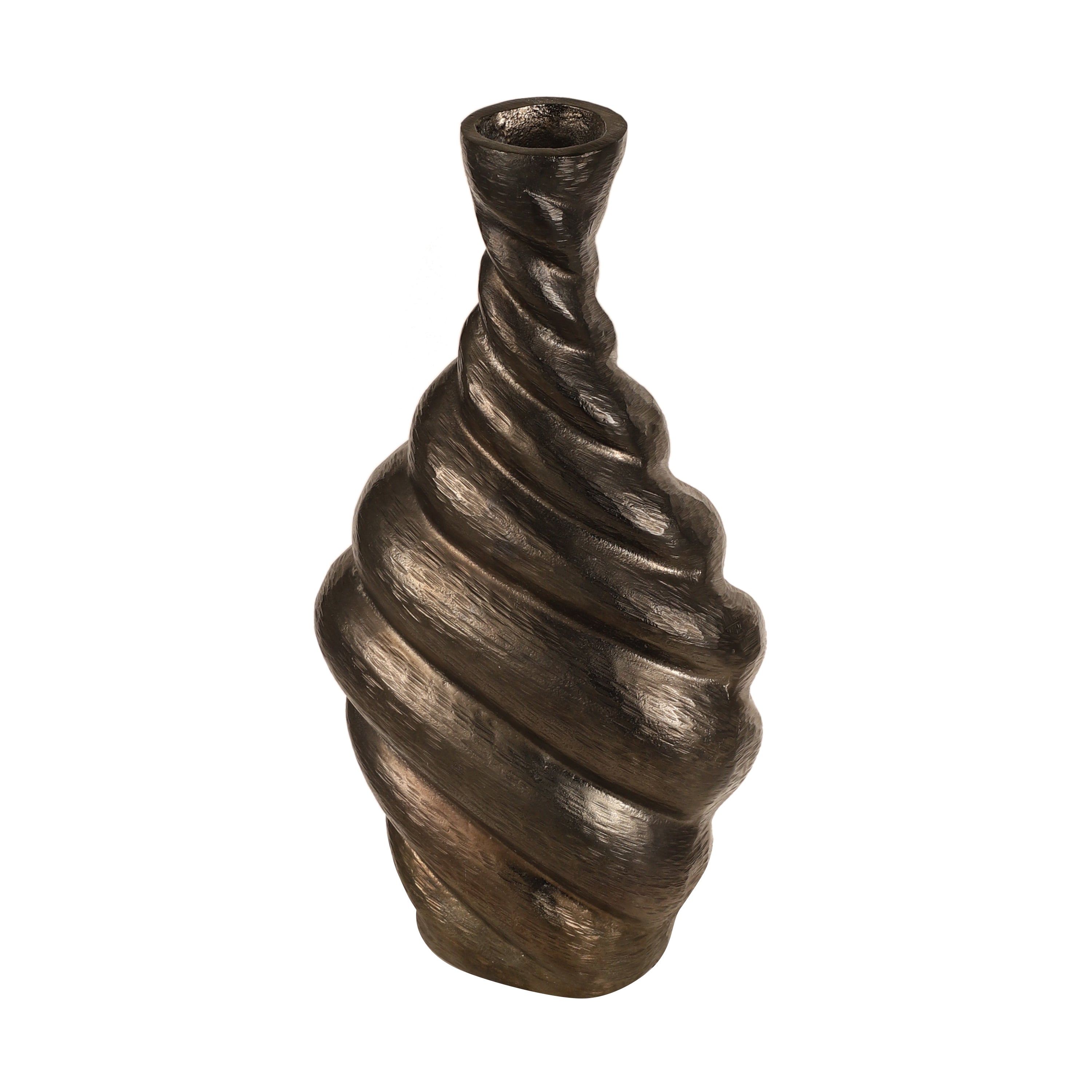Twisted Black Sculptural Vase