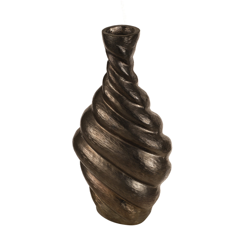 Twisted Black Sculptural Vase