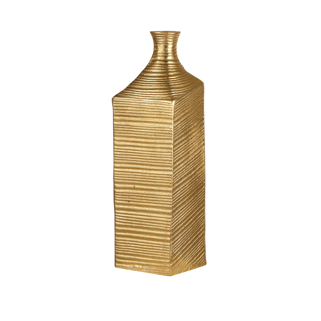 Textured Gold Bottle Vase