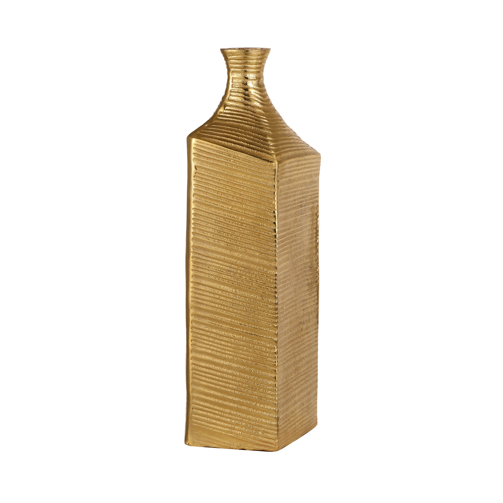 Textured Gold Bottle Vase
