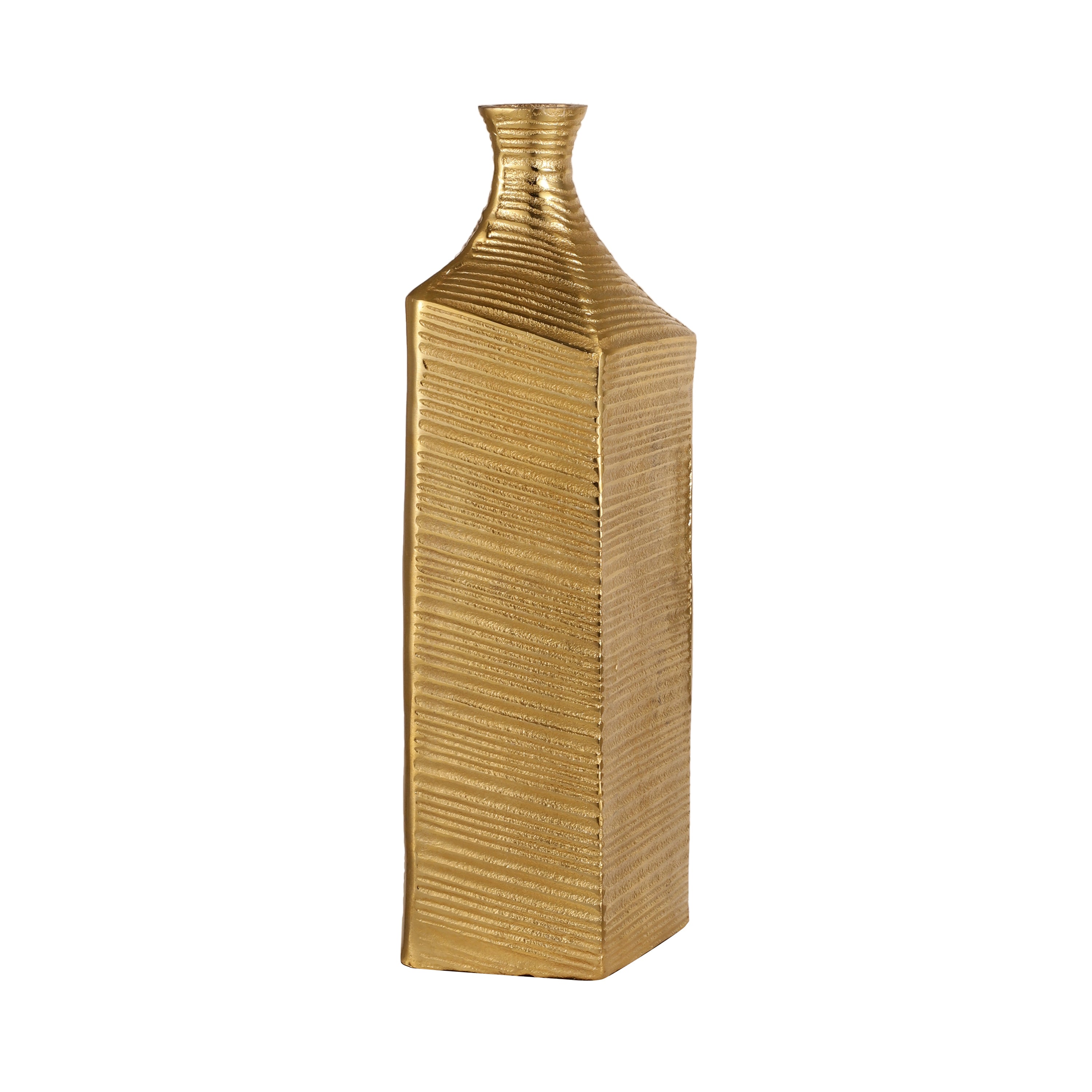 Textured Gold Bottle Vase