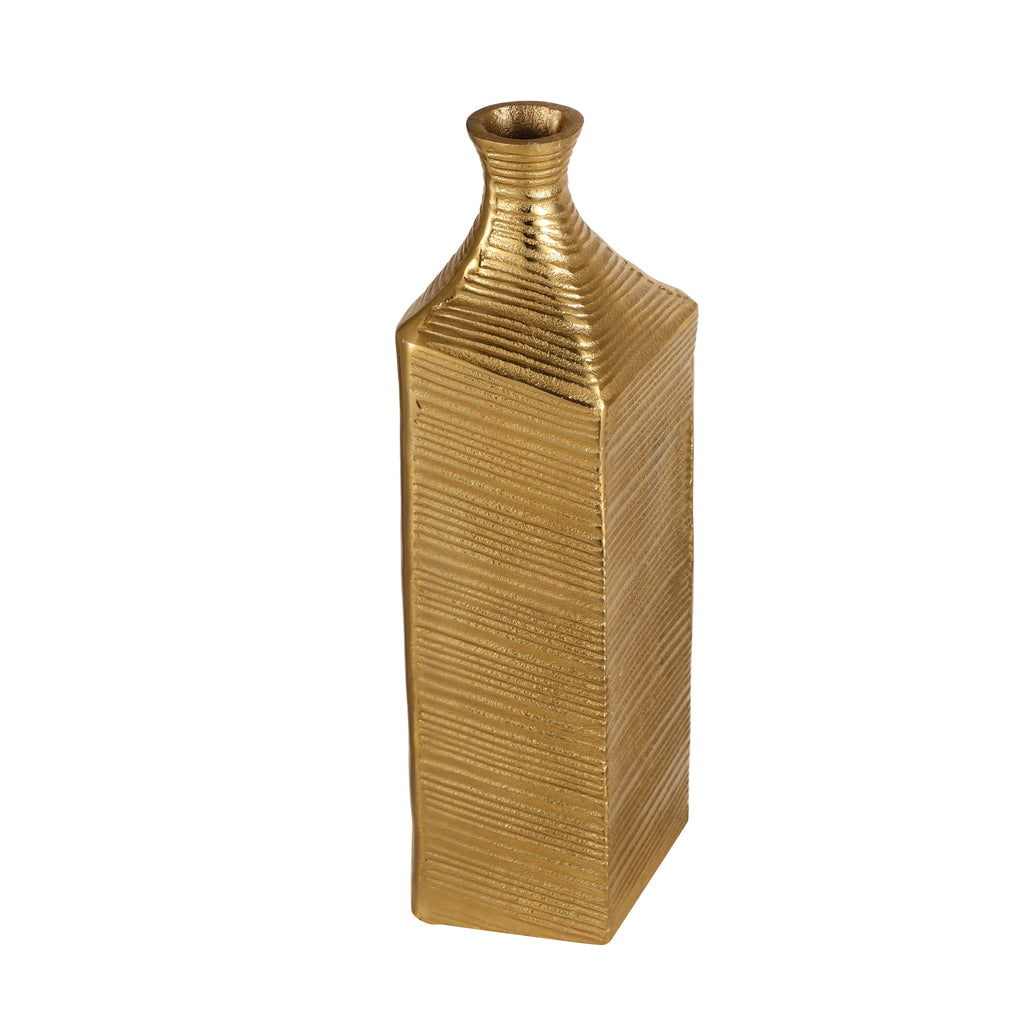 Textured Gold Bottle Vase