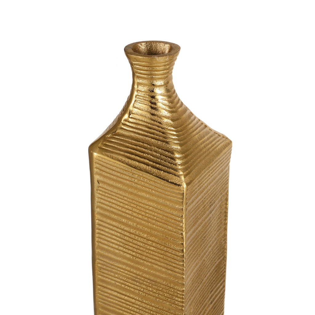 Textured Gold Bottle Vase
