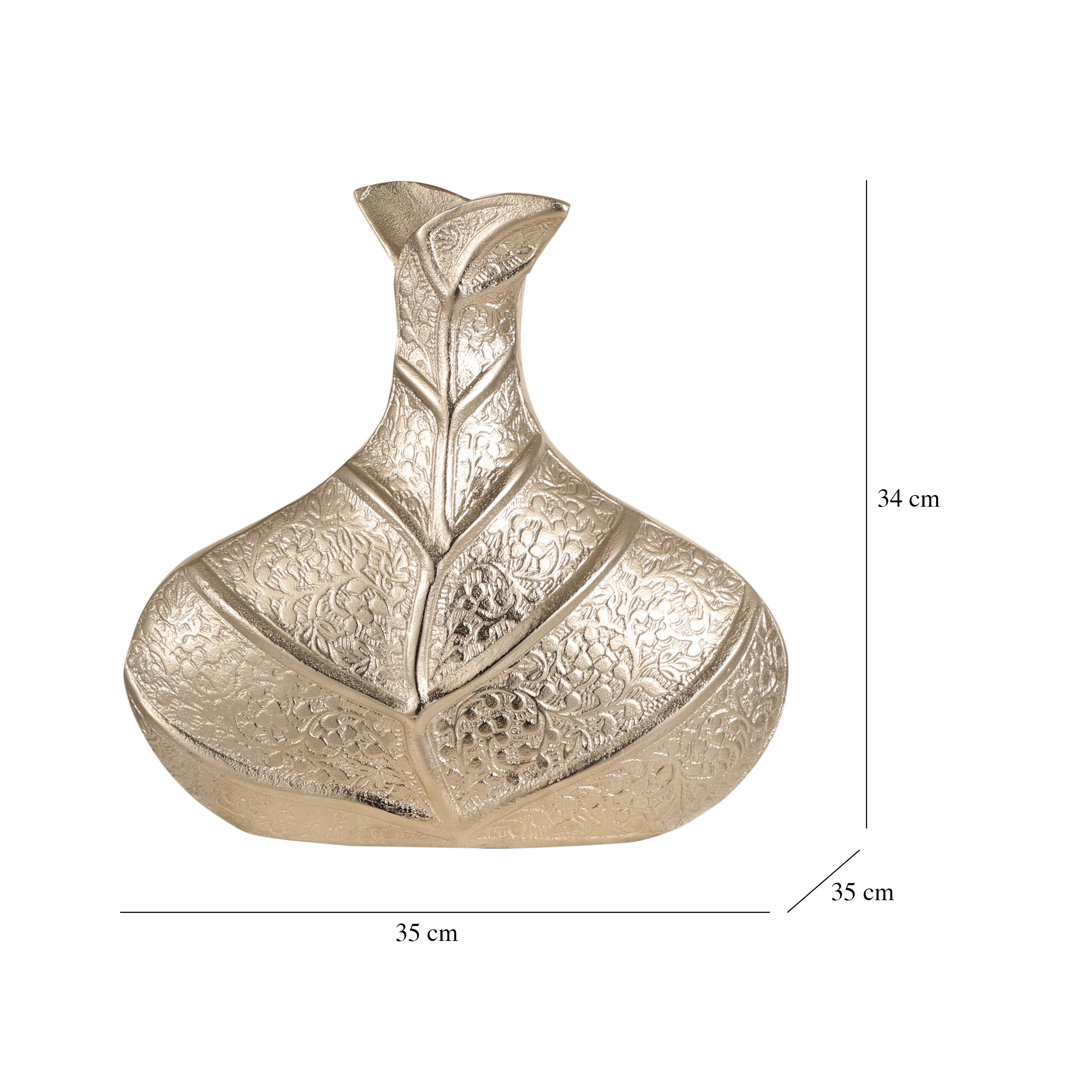 Royal Filigree Gold Decorative Vase Small
