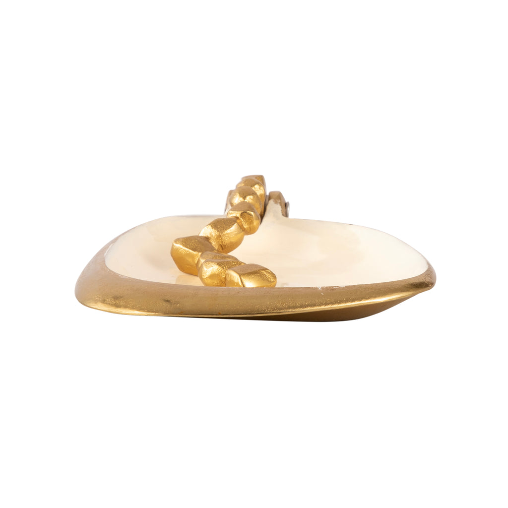 Aurora Gold Glass Serving Tray