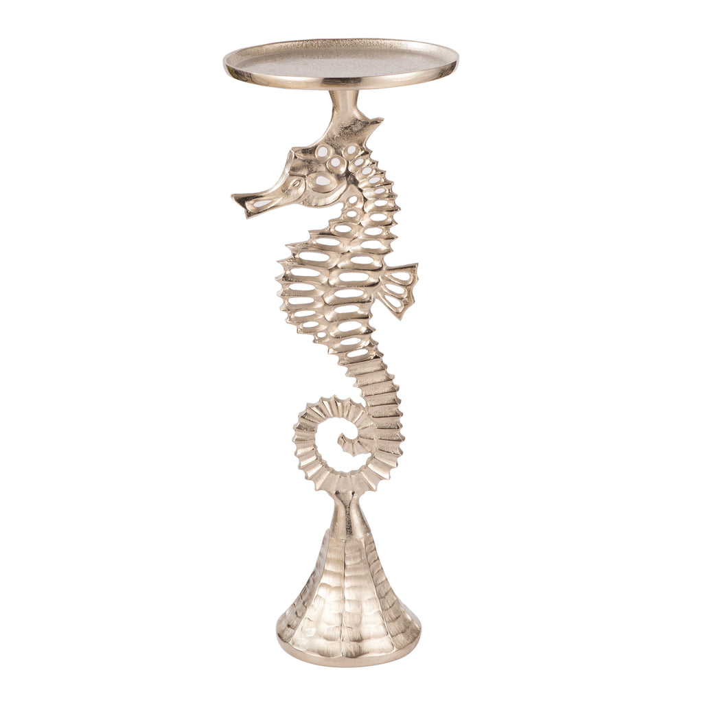 Coastal Seahorse Accent Side Table