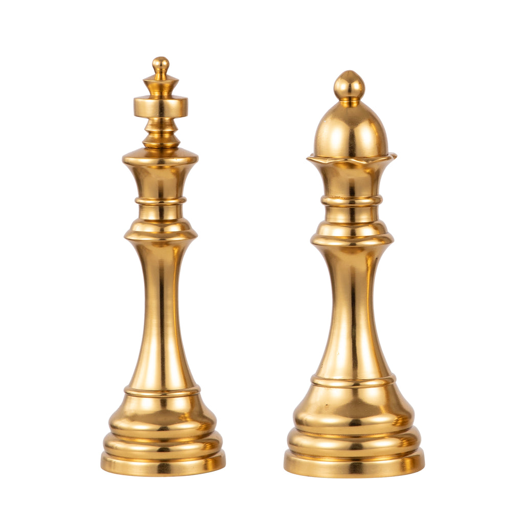 Royal Gold Chess Piece Décor Set Small