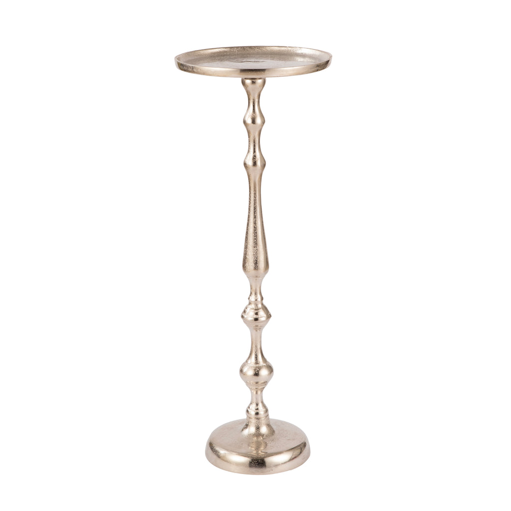 Antique Silver Pedestal Side Table