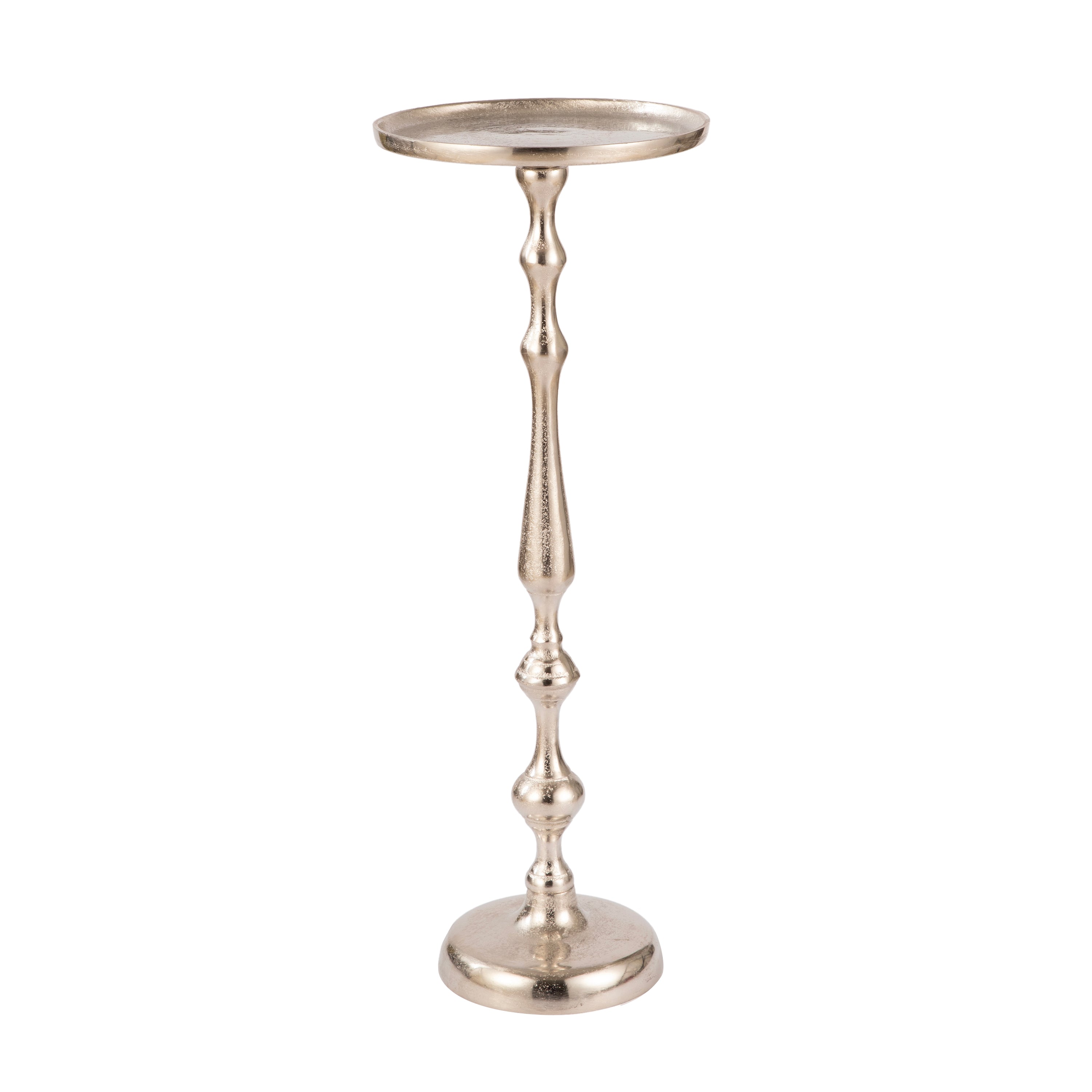 Antique Silver Pedestal Side Table