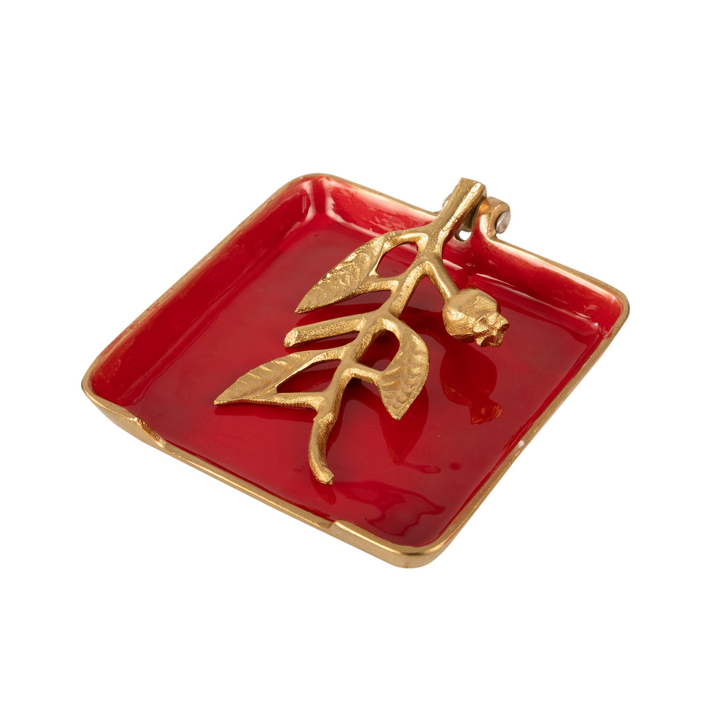 Botanical Gold Napkin Holder Tray